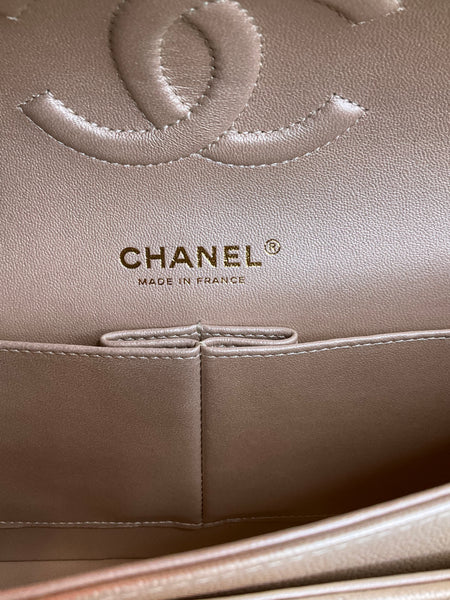 Chanel classica double flap mediana gradient gold