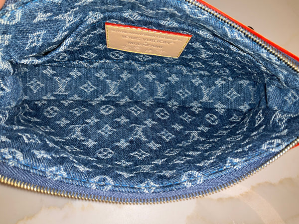 Louis Vuitton denim Pochette cherry