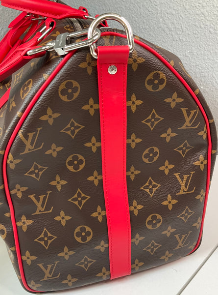 Louis Vuitton Keepall 50 rojo/monograma