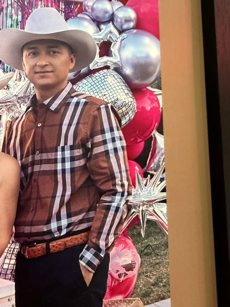 Burberry Camisa Vestir (Cuadro Grande)