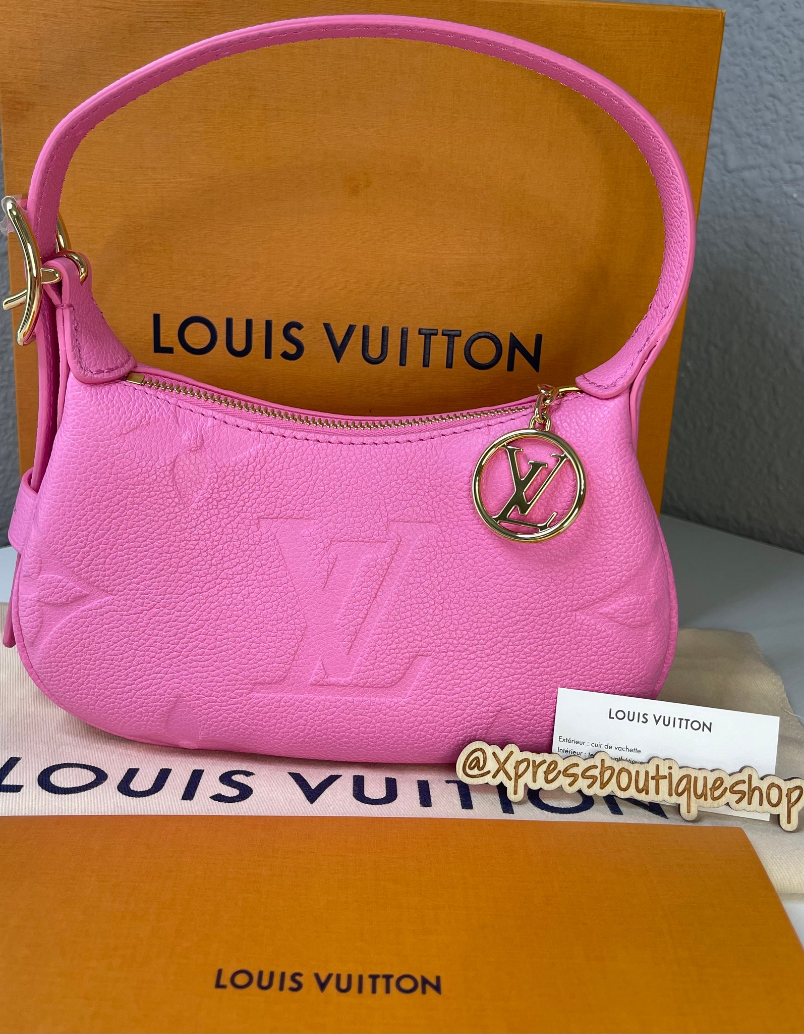 Louis Vuitton mini moon bag Rose lollipop