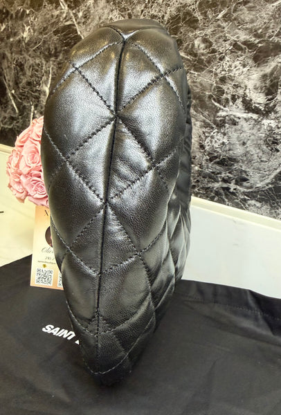 YSL ICARINO IN QUILTED NAPPA NEGRO