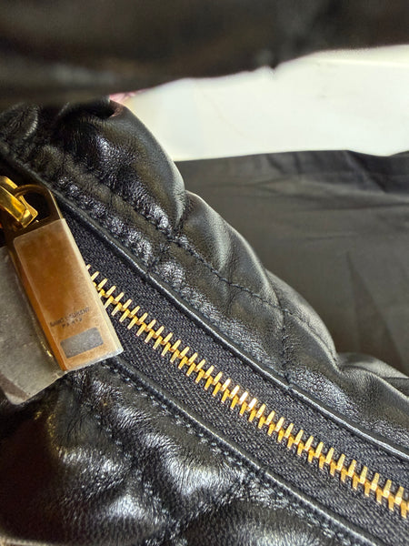 YSL ICARINO IN QUILTED NAPPA NEGRO