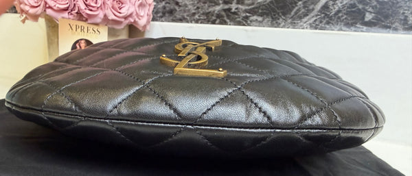 YSL ICARINO IN QUILTED NAPPA NEGRO