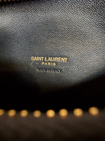 YSL ICARINO IN QUILTED NAPPA NEGRO