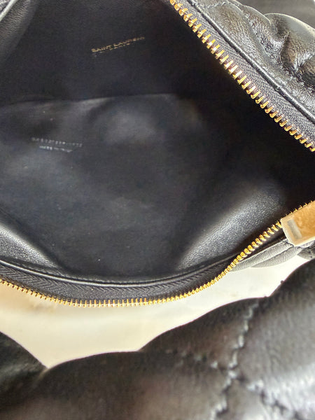 YSL ICARINO IN QUILTED NAPPA NEGRO