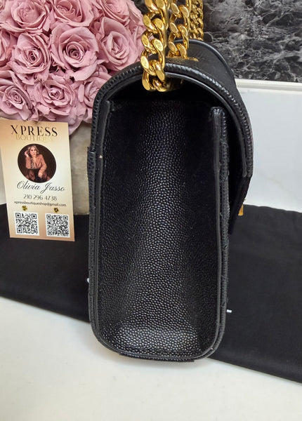 YSL small envelope shoulder bag negro