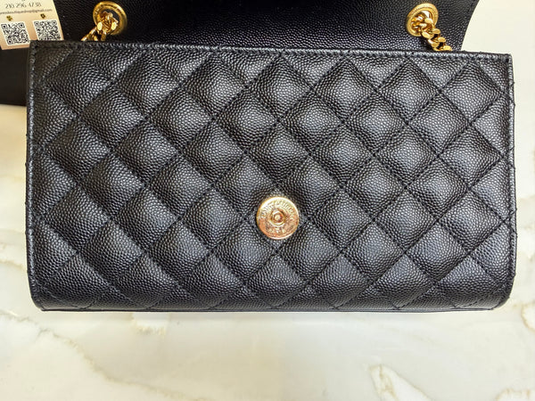 YSL small envelope shoulder bag negro