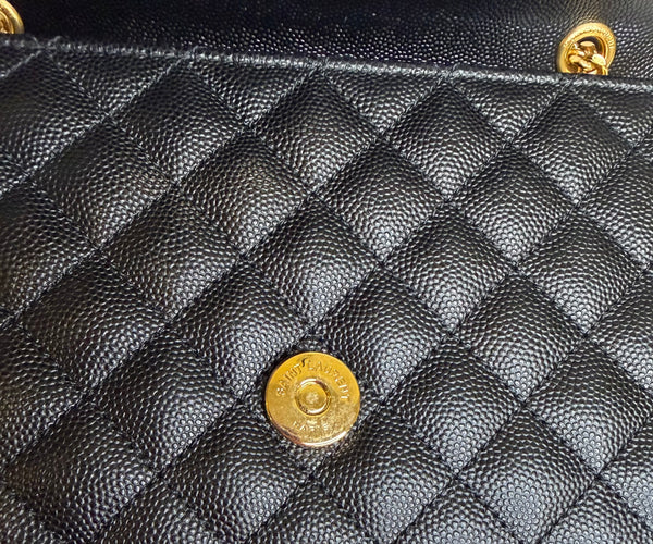 YSL small envelope shoulder bag negro