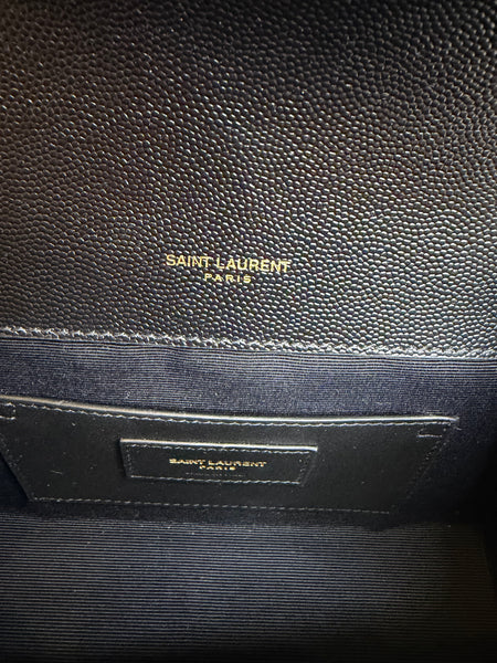 YSL small envelope shoulder bag negro