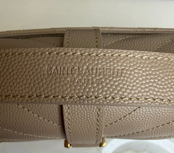 YSL small envelope shoulder bag khaki