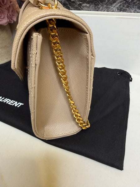 YSL small envelope shoulder bag khaki