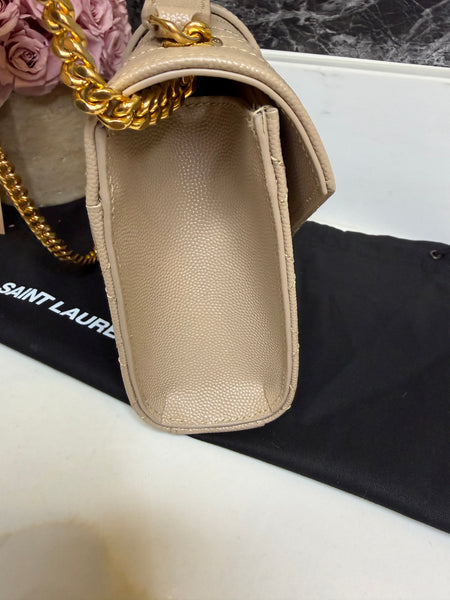 YSL small envelope shoulder bag khaki