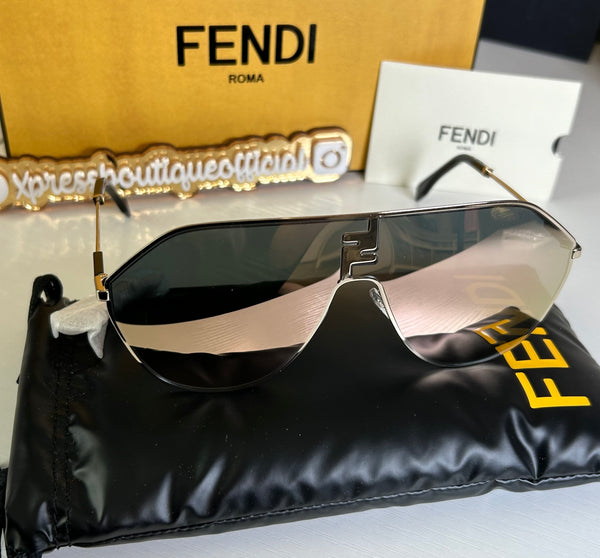 Fendi lente de sol dorado