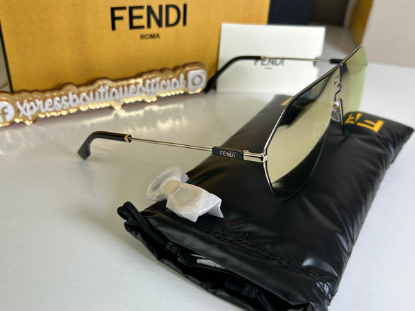 Fendi lente de sol dorado