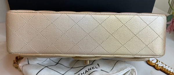 Chanel classica double flap mediana gradient gold