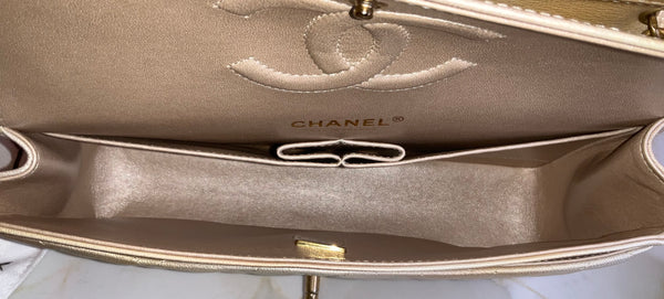Chanel classica double flap mediana gradient gold