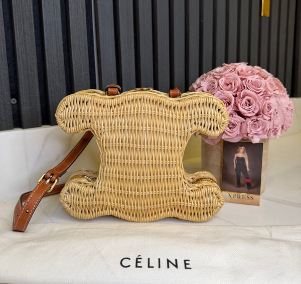 Celine Triomphe Wicker bag
