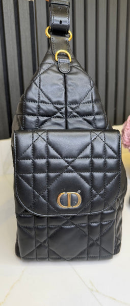Dior Large D-Dream Bag Black Macrocannage Lambskin
