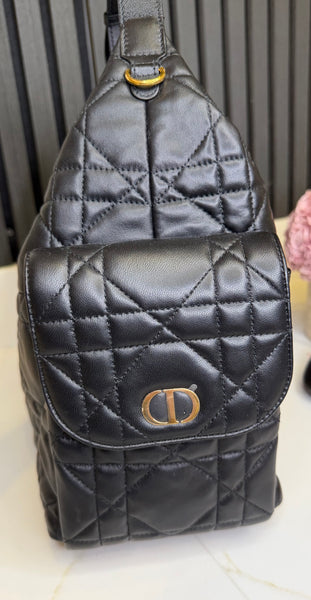 Dior Large D-Dream Bag Black Macrocannage Lambskin