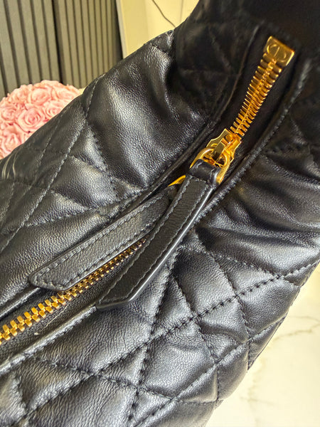 Dior Large D-Dream Bag Black Macrocannage Lambskin