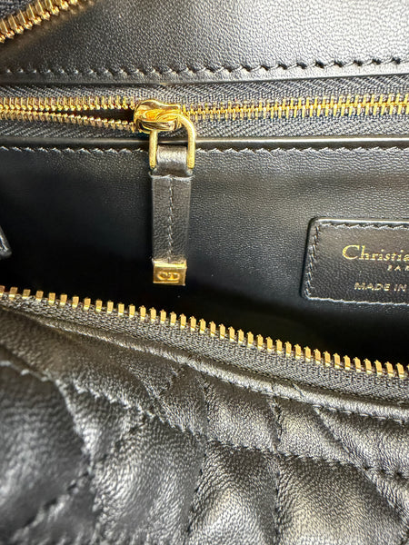 Dior Large D-Dream Bag Black Macrocannage Lambskin