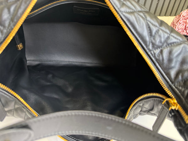 Dior Large D-Dream Bag Black Macrocannage Lambskin