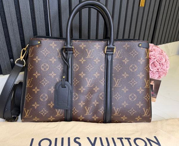 Louis Vuitton Black Monogram Canvas Soufflot MM