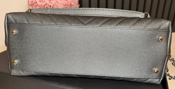 Chanel large coco handle caviar