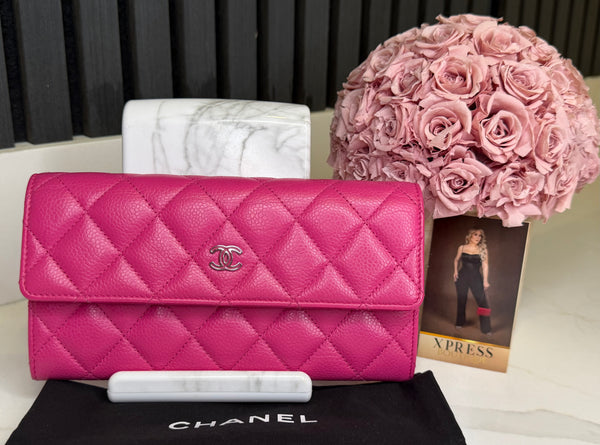 Chanel long wallet rosa
