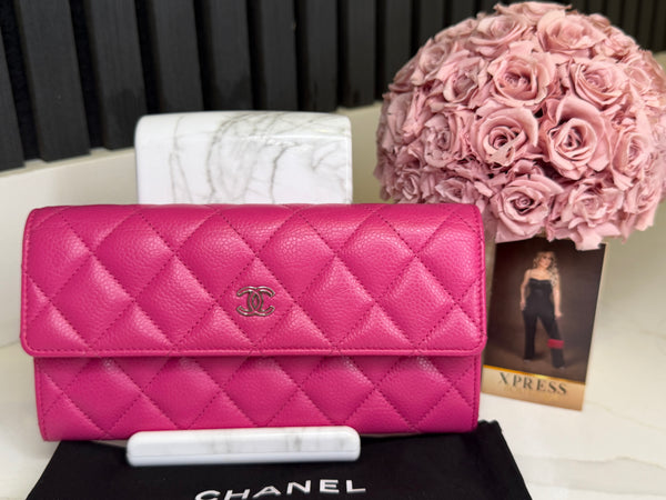 Chanel long wallet rosa