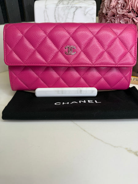 Chanel long wallet rosa
