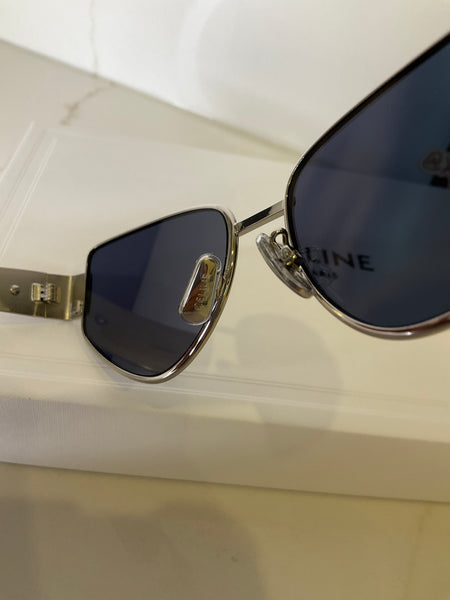 Celine cat eye azul/plateado  lente de sol