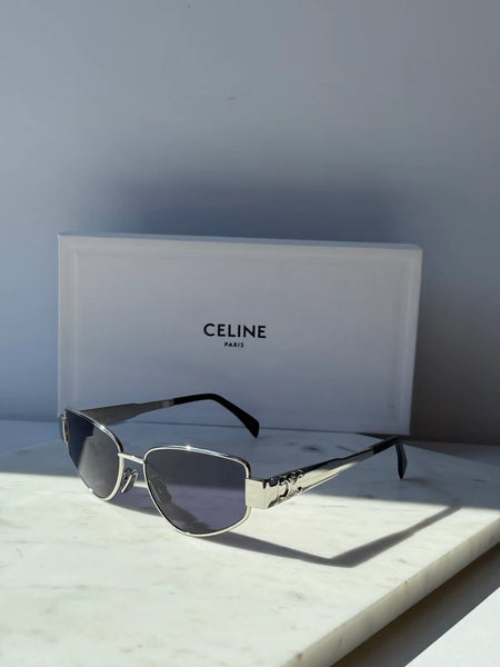 Celine cat eye azul/plateado  lente de sol