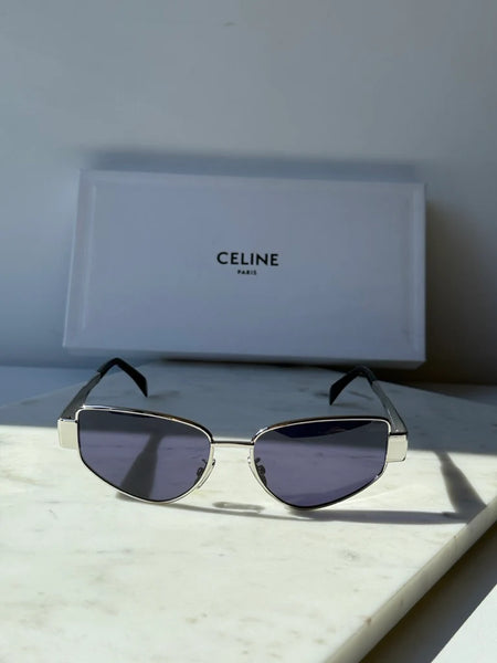 Celine cat eye azul/plateado  lente de sol