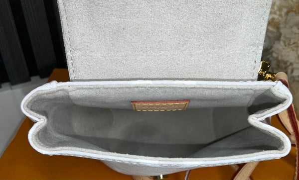 Louis Vuitton tiny backpack by the pool