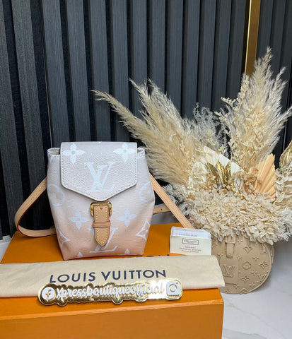 Louis Vuitton tiny backpack by the pool