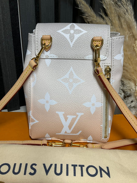 Louis Vuitton tiny backpack by the pool
