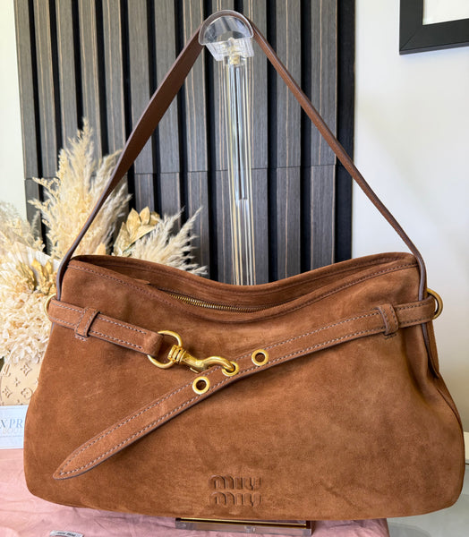 Miu Miu suede adventure medium bag