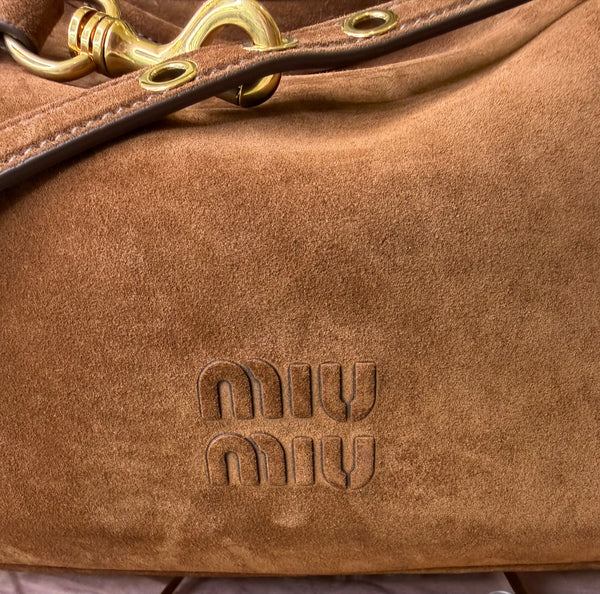 Miu Miu suede adventure medium bag