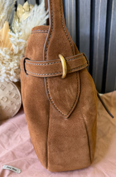 Miu Miu suede adventure medium bag