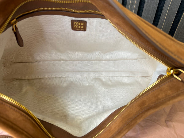 Miu Miu suede adventure medium bag