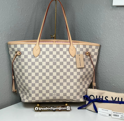 Louis Vuitton neverfull azure/rosa