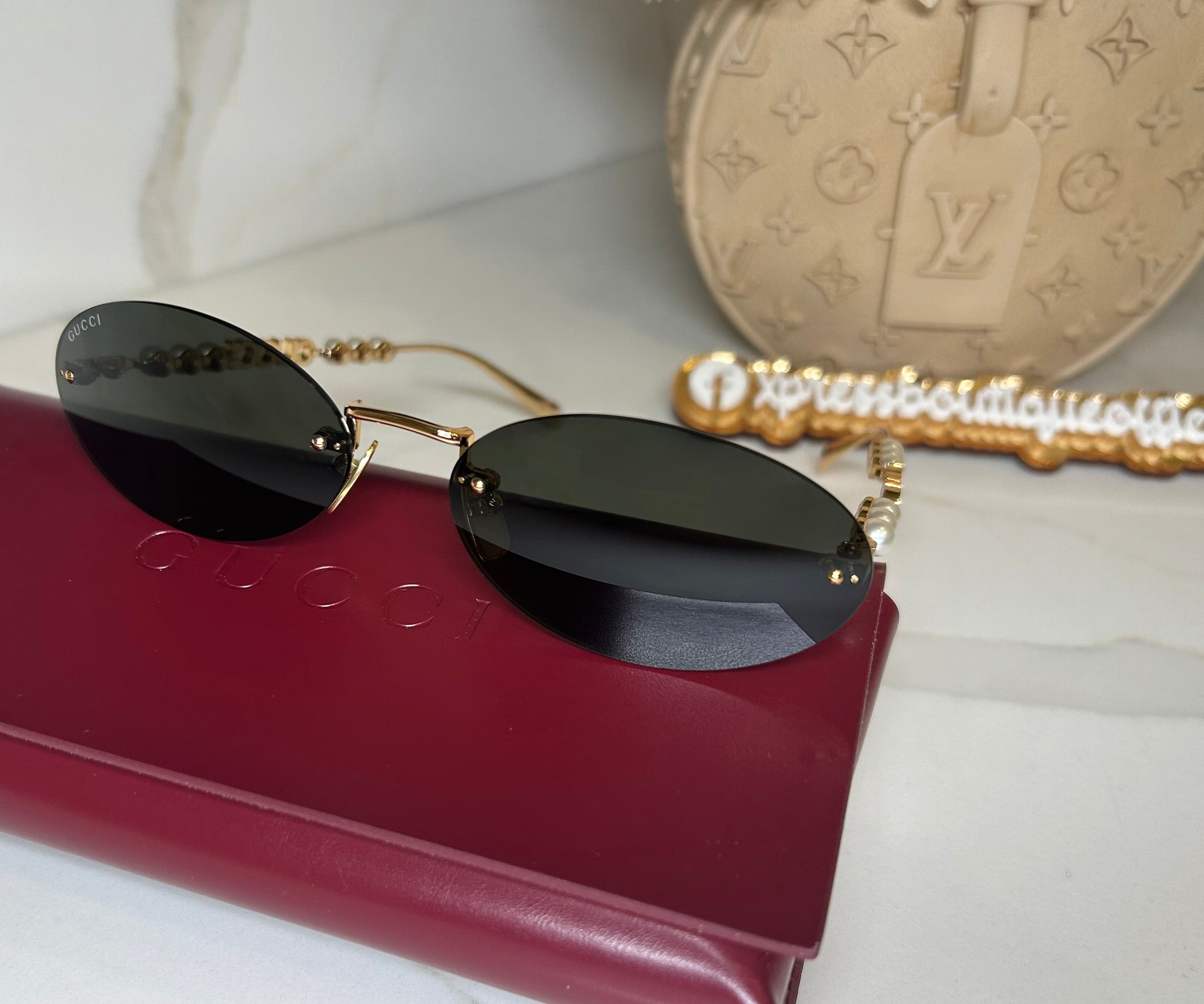 Gucci lente de sol perla