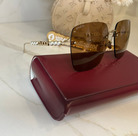 Gucci lente de sol perlas