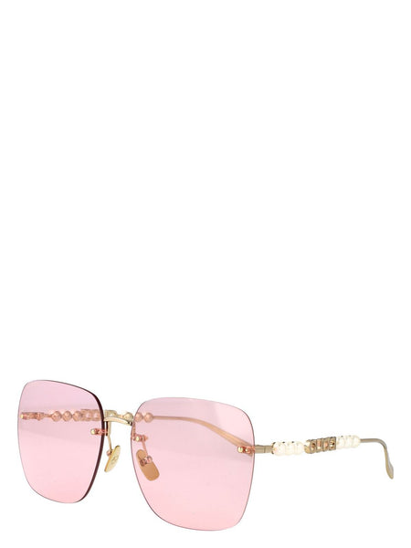 Gucci perlas lente de sol rosa