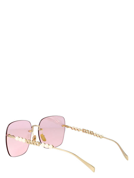 Gucci perlas lente de sol rosa