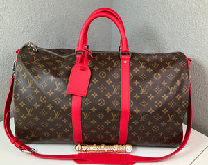 Louis Vuitton Keepall 50 rojo/monograma