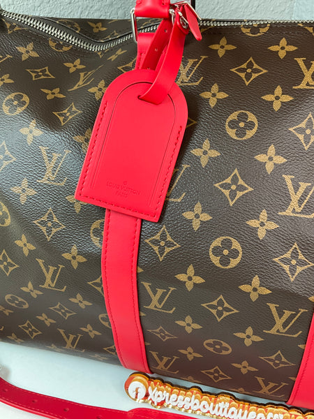 Louis Vuitton Keepall 50 rojo/monograma