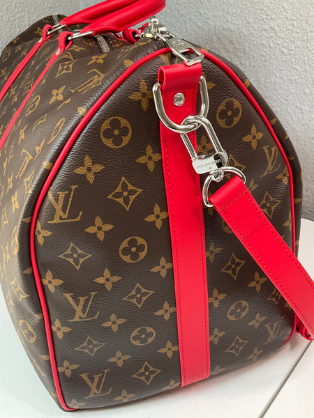 Louis Vuitton Keepall 50 rojo/monograma